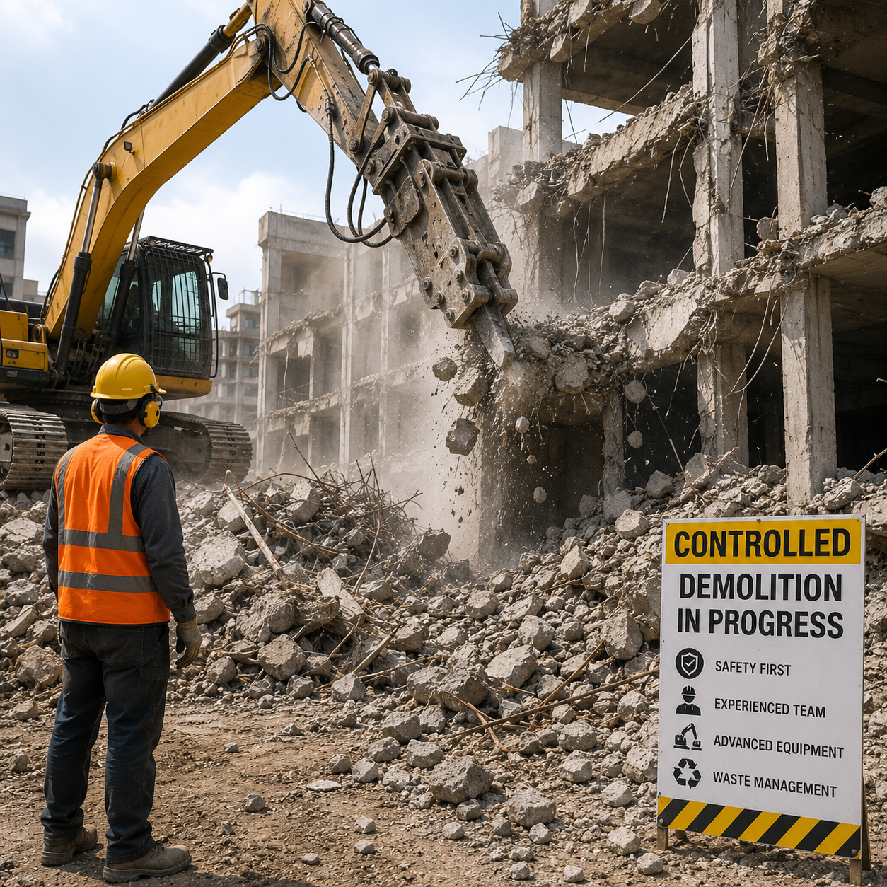 Controlled Demolition Service per Sq. Ft.